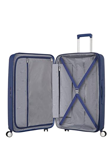 American Tourister Soundbox - Spinner L Erweiterbar Koffer, 77 cm, 97/110 L, Blau (Midnight Navy)