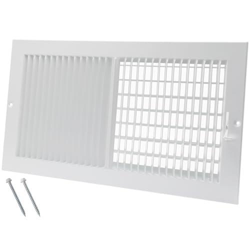 16 x 8 Inch [Duct Opening] Air Vent Covers for Wall or Ceiling - High Airflow 2 Way Steel Ventilation - Adjustable Wall/Ceiling Register 17-3/4 Inch x 9-3/4 Inch [Overall Dimensions]