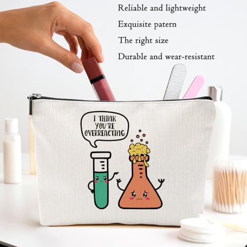 Science Teacher Gifts Funny Makeup Bag Chemistry Gifts Cosmetic Bag for Christmas Thanksgiving Birthday Science Friendship Teacher Appreciation Gifts for Women Daughter Coworker Toiletry Bag2