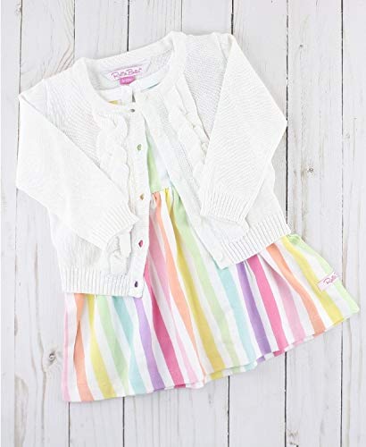 Image of RuffleButts Baby /Toddler Girls Ruffled Long Sleeve Cardigan Button-Up Sweater