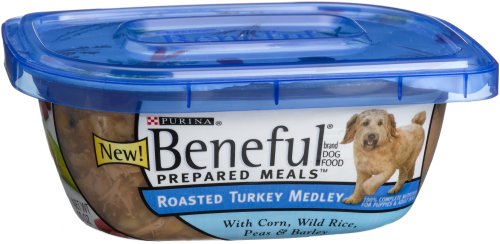 Image of Purina Beneful Freshly Prepared Meals Roasted Turkey Medley with Sweet Potatoes, Peas, Barley, and Wild Rice - (Pack of 8) 10 oz. Tubs