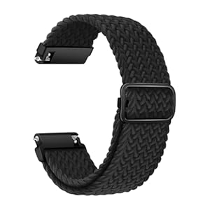 20 mm 22 mm Nylon Geflochtenes Armband, Elastisch-Ersatzarmband mit Schnellverschluss Kompatibel mit Smartwatches und Armbanduhren, Verstellbar Uhrenarmband für Damen und Herren