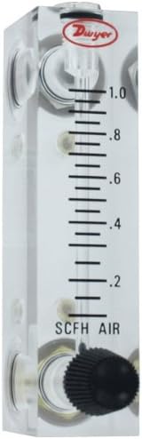 Dwyer Visi-Float Series VFA Flowmeter, 2" Scale, Range 0.6-5 GPH Water, with Brass Valve