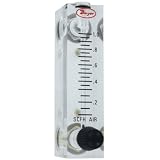 Dwyer® Visi-Float® Flowmeter, VFA-44-BV, Acrylic Block, 5% FS Acc, 8-40 GPH Water, Br Valve