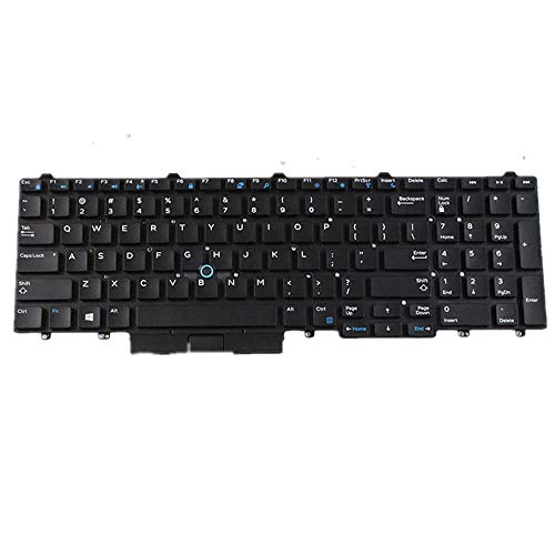 Clavier Dell Latitude E5570 noir version US de remplacement pour ordinateur portable