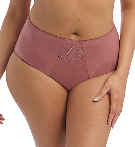 Elomi Women's Cate Full Brief Bikini Style Underwear, Rosewood, 4XL