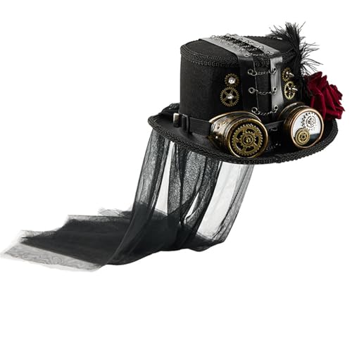 Chapeau haut-de-forme punk victorien résistant pour costume d'Halloween durable