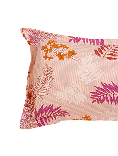 Image of Story@Home Spark Collection Single Bedsheet Cotton 210 TC with a Pillow Cover, Light Brown and White