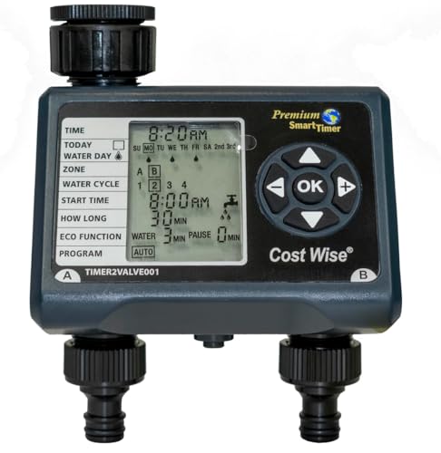 Water Timer Irrigation Moisture Sensor Garden Watering Control Multi Outlet (2WAYTIMER)