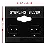 The Display Guys 100-pc Earring Cards for Selling - Jewelry Hanging Earring Display Cards, Earring Holder Cards (Black Flocked Velvet w/Sterling Silver Label, 1.5 x 1.5) Fit 3 Pairs #2