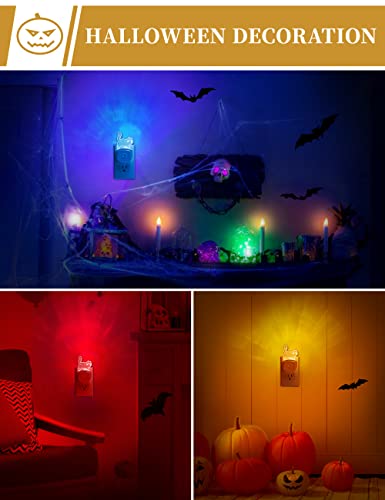Image of DORESshop Cat Night Light [2 Pack], Kids Night Light with 8-Color RGB, Plug in, Dusk-to-Dawn Sensor, Rainbow LED Baby Night Light for Bathroom, Cute Room Decor,Boys Girls Gift