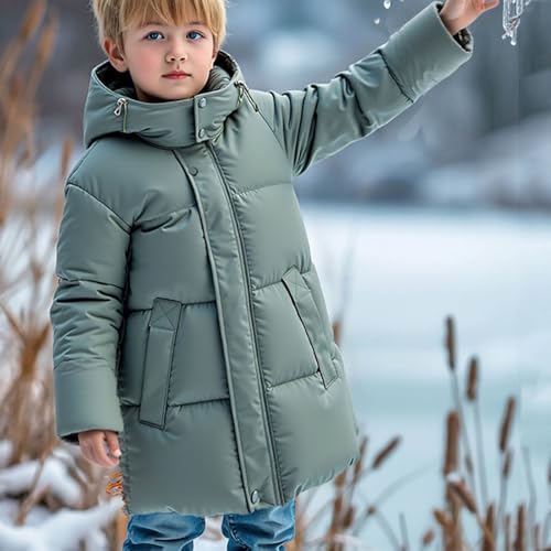 Girls Boys Winter Coats Hooded Lightweight Puffer Coat Warm Padded Winter Down Coat Cute Fashion Jacket4