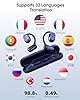 AI Translator Earbuds Wireless Bluetooth - 164 Languages Translation and No Subscription Required Translation Headphones, Audio and Video Calls Real Time Interprete for Business, Travel, Learning