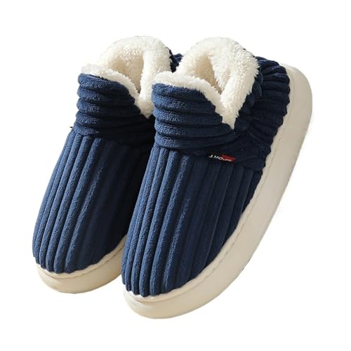 Pantoufles d'hiver homme en coton pelucheux pour garder les pieds au chaud