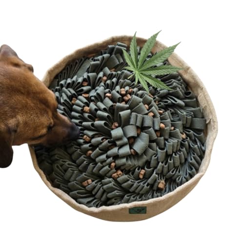 Canimal Farm | Hanf Schnüffelteppich für Hunde | 100% pflanzlich (82% Hanf 18% Baumwolle) | Nachhaltig robust & hochwertig | Nasenarbeit Stressabbau & Intelligenzspielzeug für Hunde
