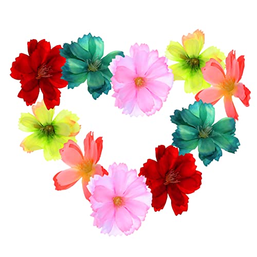 Gatuida 50Piezas Cabezas De Flores Artificiales De Ciruelo para Manualidades Decoración De Bodas Incluye Cabezas Rosas y Rojas