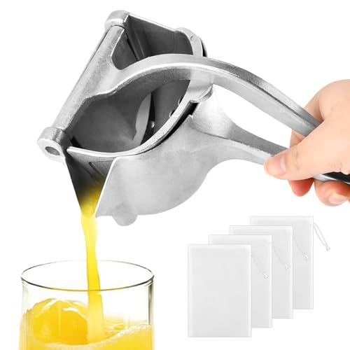 Aluminum Juice Press with Straining Bags