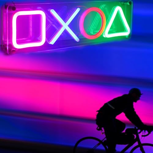 Image of THE PARTY PLANET Playstationn Gamer Neon Sign, Neon Controller Signn for Gaming Room Decor - Gaming Neonn Signs for Teen Boys Room Decor - Best Gamer Gifts for Teenage Boys, Kids