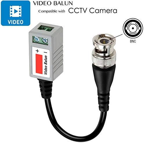 Baolongking 6 PAIRS (12 Pcs) Mini CCTV BNC Video Balun Transceiver Cable