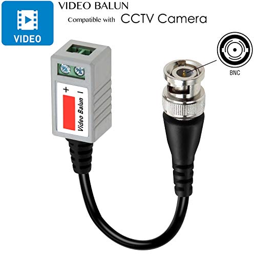 Baolongking 6 Paar (12 Stück) Mini CCTV BNC Video Balun Transceiver Kabel