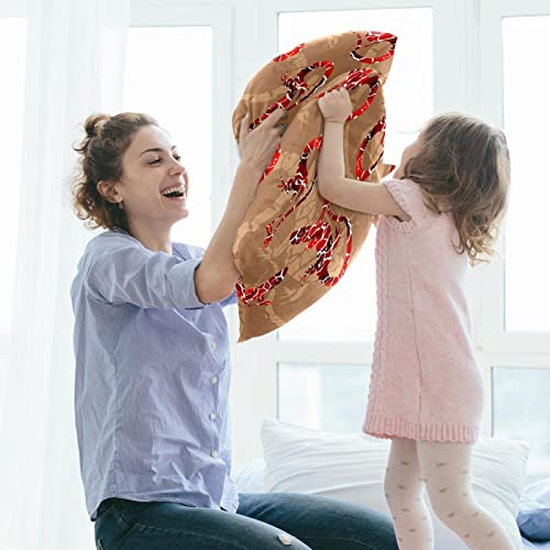 Vbfofbv Throw Pillow Case Cushion Cover Decorations For Couch Bed Chair, Animal Lizard Retro Style #TOP4