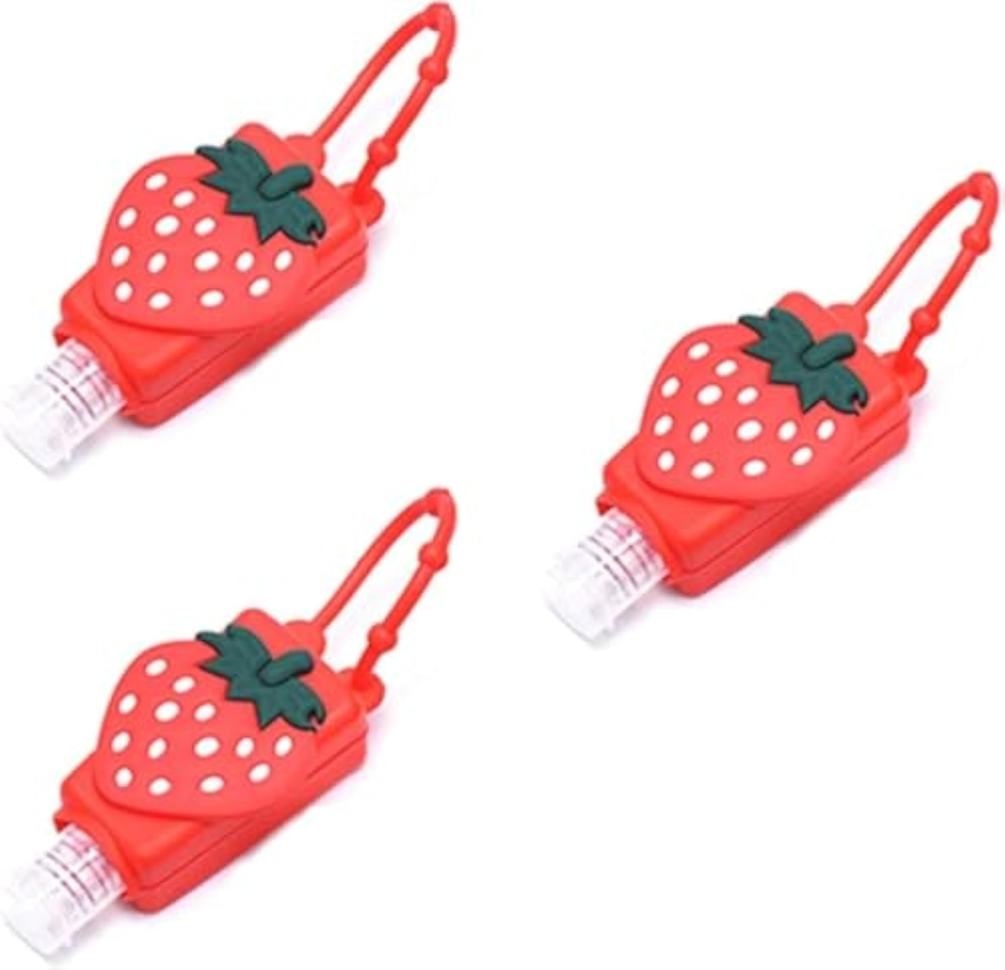 3 Pcs Strawberry Empty Travel Bottle Hand Sanitizer