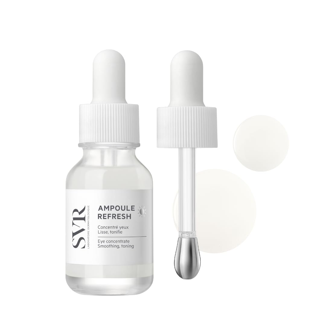 Ampoule REFRESH Revitalising Morning Eye-Serum with Hyaluronic Acid, Peptides and Caffeine for Puffy Morning Eyes and Dark Circles, 15ml