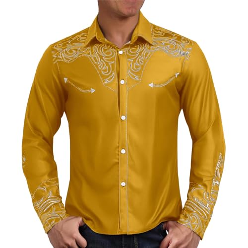Chemise western rétro homme idéale pour les festivals et sorties urbaines