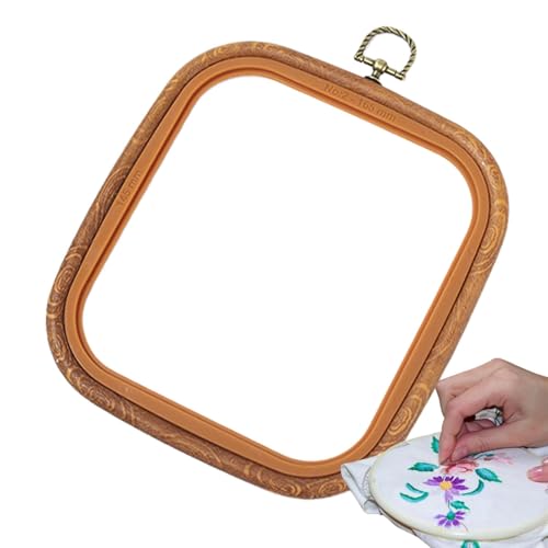 Aro de de aguja retro y bastidor cuadrado para costura decorativa