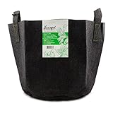 Geotextil Blumentopf/Pflanzsack mit Henkeln Flexapot Grau 15 GAL (56,8L)