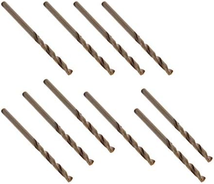 Utoolmart Twist Drill Bit, High Speed Steel Twist Drill Bit, Equal Reduced Shank Bit, 2.9mm Dia Twist Bits, M35 Cobalt Twist Drill Bit Set, for Steel Aluminum Alloy, 10 Pcs
