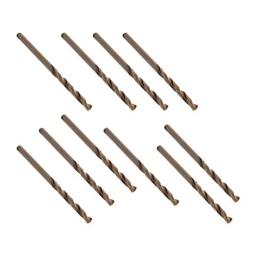 Utoolmart Twist Drill Bit, High Speed Steel Twist Drill Bit, Equal Reduced Shank Bit, 2.9Mm Dia Twist Bits, M35 Cobalt Twist Drill Bit Set, For Steel Aluminum Alloy, 10 Pcs #TOP4