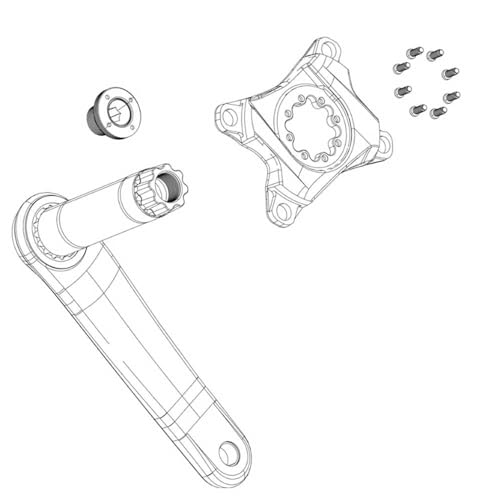 Sram Brose E-MTB Kurbelschutz für Erwachsene, Unisex, Schwarz, Einheitsgröße