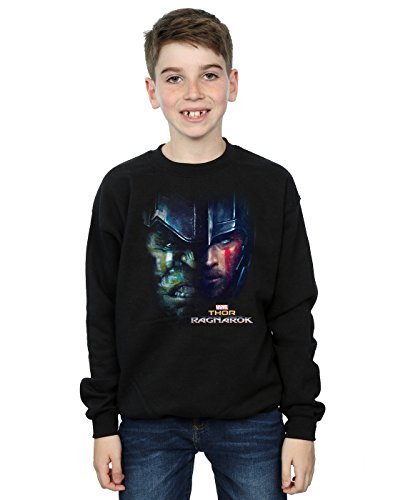 Marvel Boys Thor Ragnarok Hulk Split Face Sweatshirt 12-13 Years Black