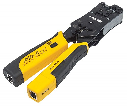 Intellinet 780124 Combination Tool Black, Yellow Cable Crimper – Cable Crimpers (22 cm, 513 g)