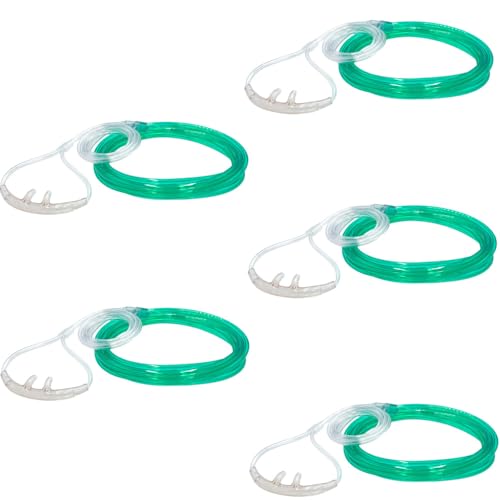 Image of JWYN 5pk 50Ft Adult Oxygen Nasal Cannula, High Flow, Salter Style, Trumpet Connector