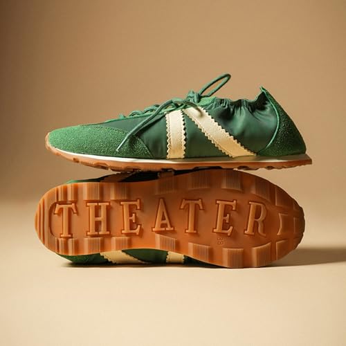 Image of Theater Fuji Casual Sneakers in Suede for Women | Stylish Flat Lace-Up Shoes | Lightweight Comfortable Footwear with Cushioned Insole