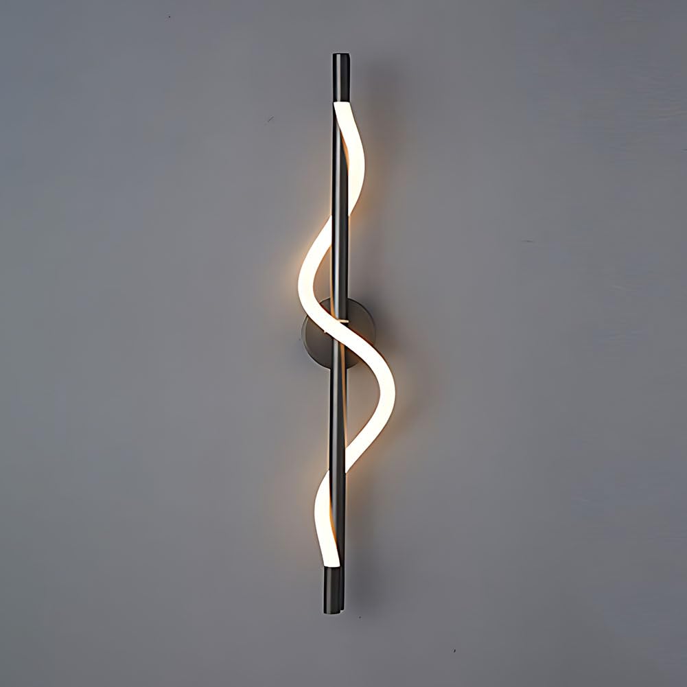 Aplique LED Largo Interior 3 Modos Color Cobre Lámpara De Pared 60CM 15W Aplique Moderno Negro Deco Industrial Iluminación Cálida Blanco 3000K para Estudio Salón