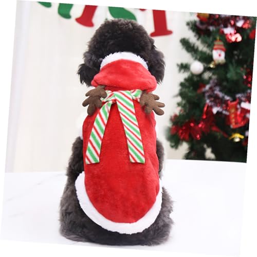 Disfraz navideño para perro con bufanda de reno L miniatura 2