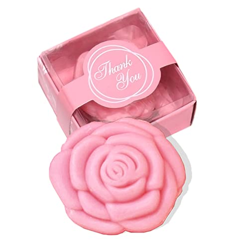 Ai·x·iang 24 Pack Handmade Pink Rose Style Soap Favors Guests Keepsake Gift For Wedding Favors Gifts, Parties, Bridal Shower Favors, Wedding Favors For Guests, Valentine Day Decorations #TOP7