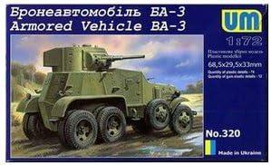 Plastic Model Armored Soviet Vehicle BA-3 WWII 1/72 UM 320