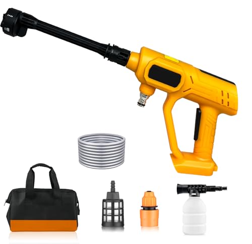 Cordless Pressure Washer 6-in-1 Nozzle,Compatible with Dewalt 20V Battery,Portable Pressure Washer,for Car/Floor/Garden Cleaning & Watering (No Battery)