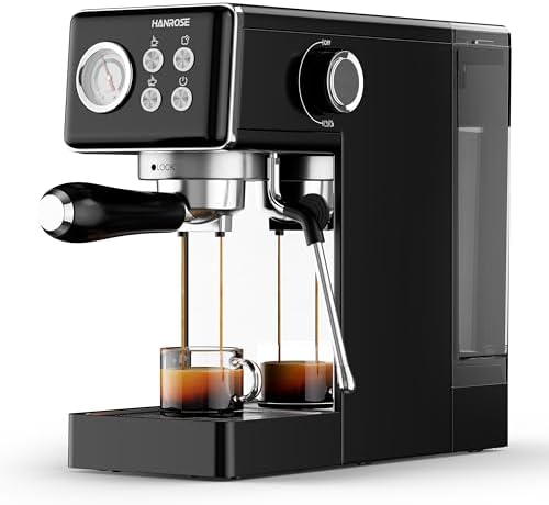 Máquina de espresso de 15 bares, máquinas de espresso compactas con varita de vapor espumador de leche, máquina de espresso, máquina de café barista, latte, máquina de capuchino para el hogar