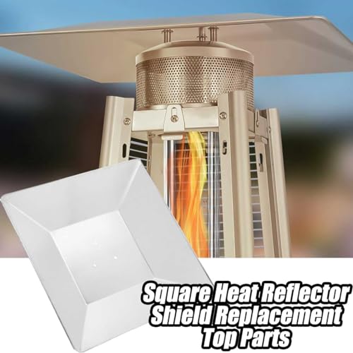 Terrassenstrahler Reflektorschild für Glasrohrheizstrahler Ersatzoberteil 4-seitig Pyramide Terrassenheizer Quadrat Schild, Lochabstand 2 3/4 Zoll – Bild 5