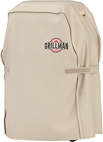 Grillman Grill Cover, Gas BBQ Cover fits Weber BBQ, Brinkmann, Char Broil, Outback & more - Large BBQ Cover Waterproof, Heavy Duty, Windproof, Rip-Proof & UV Resistant (183 L x 66 W x 130 H cm, Black)