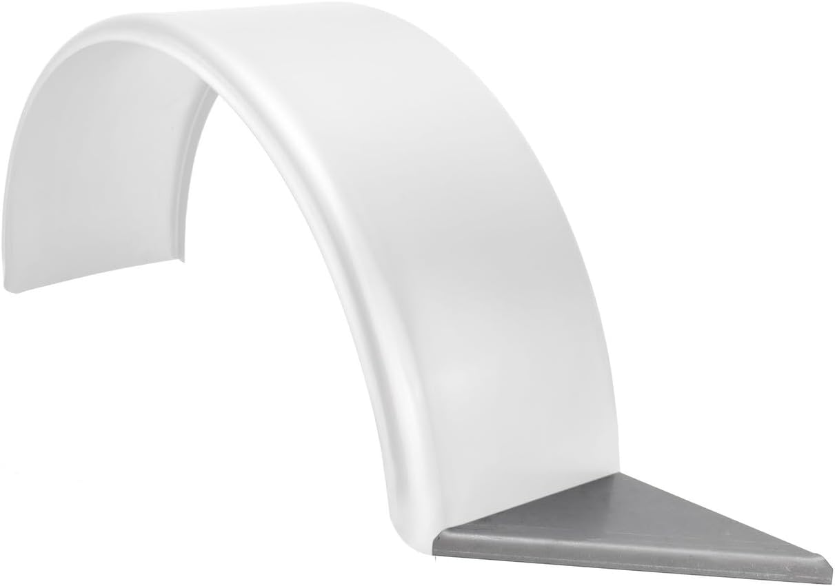 RecPro Weld On Aluminum Diamond Plate or Smooth Solid Steel Trailer Fender Step | 9” Step with ¾” Lip | Lightweight Rust Resistant Fender Reinforcement (Steel Smooth Solid)