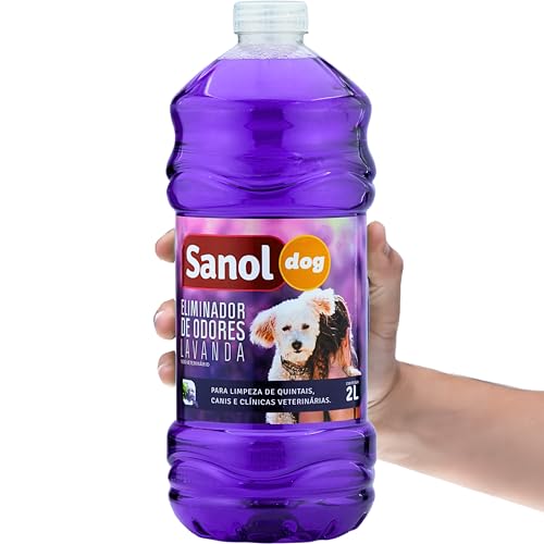 Eliminador de Odores Para Cães e Gatos, Lavanda, Sanol Dog, 2 litros, Roxo