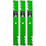 8TEN LawnRAZOR Blade Set for Exmark Lazer Z AC 60 Inch Deck 103-6338 116-5173-S (Toothed Mulching) 3 Pack