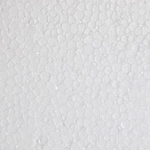 Juvale White Polystyrene Foam Block for Arts and Crafts, 20 Pack, 10.2 x 10.2 x 5 cm