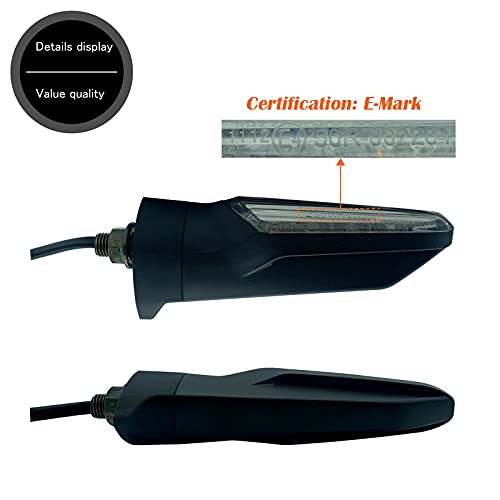 WELNENT LED Turn Signal Light E-MARK Vehicle Inspection 2pcs set Motorbike Universal High brightness DC12V for Kawasaki Honda Yamaha Suzuki